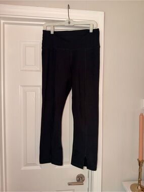 aerie Black High-Waist Leggings with Front ankle slit